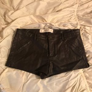 Vegan leather shorts